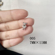 Cartoon Gold & Silver Nail Charm Bear - Angelina Nail Supply NYC