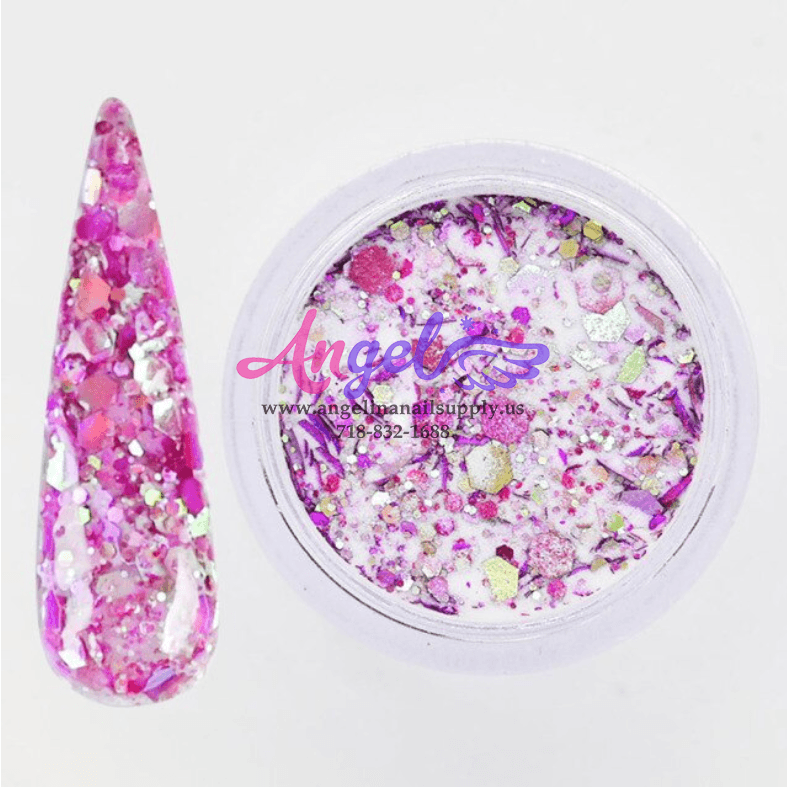 Chameleon Holographic Flakes Galaxy Acrylic Powder (12 color) - Angelina Nail Supply NYC