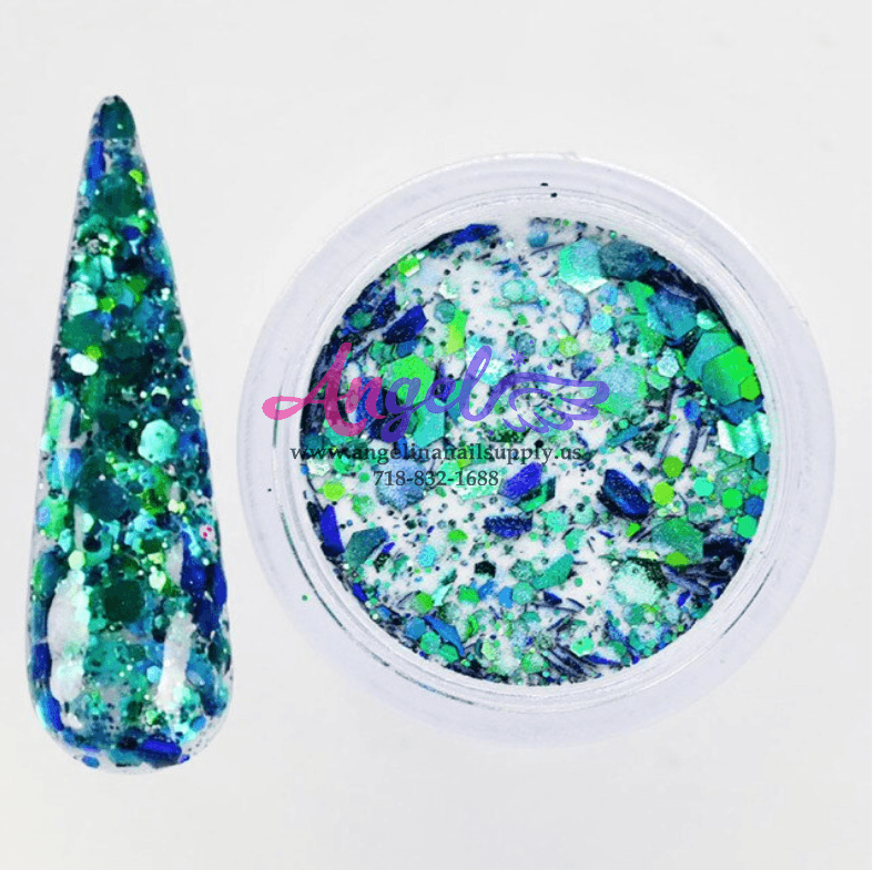 Chameleon Holographic Flakes Galaxy Acrylic Powder (12 color) - Angelina Nail Supply NYC