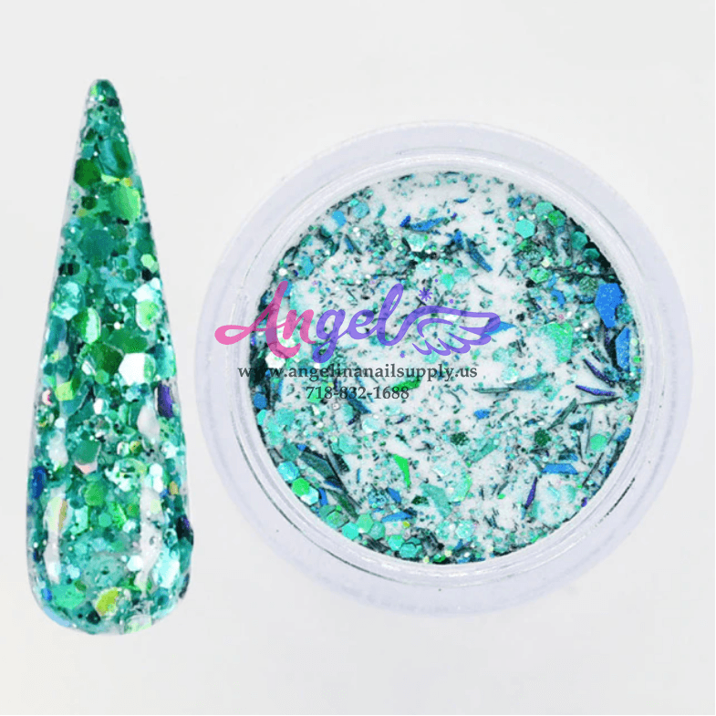 Chameleon Holographic Flakes Galaxy Acrylic Powder (12 color) - Angelina Nail Supply NYC