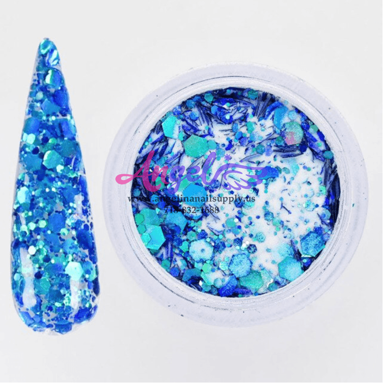 Chameleon Holographic Flakes Galaxy Acrylic Powder (12 color) - Angelina Nail Supply NYC
