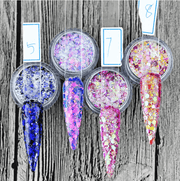 Chameleon Holographic Flakes Galaxy Acrylic Powder (12 color) - Angelina Nail Supply NYC