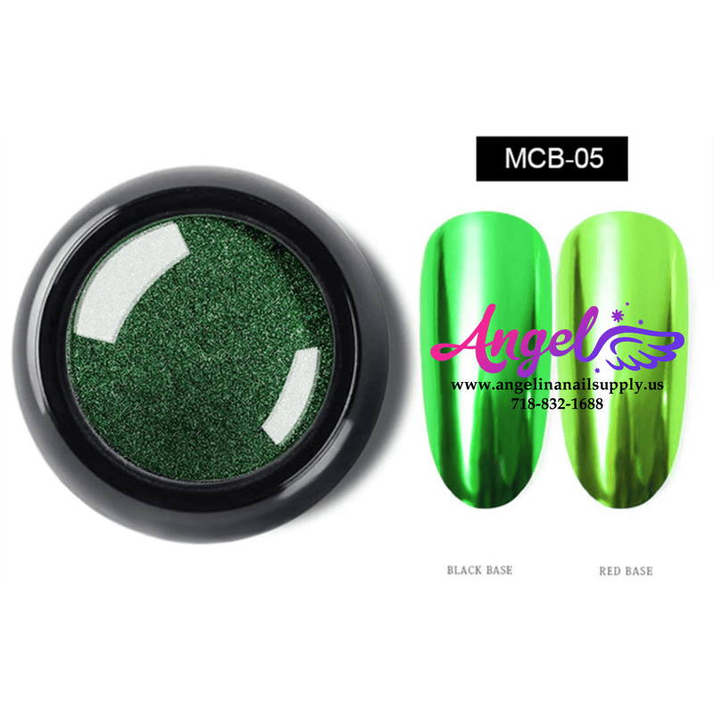 Chrome Mirror Powder Pigment MCB 12 Colors Pack - Angelina Nail Supply NYC