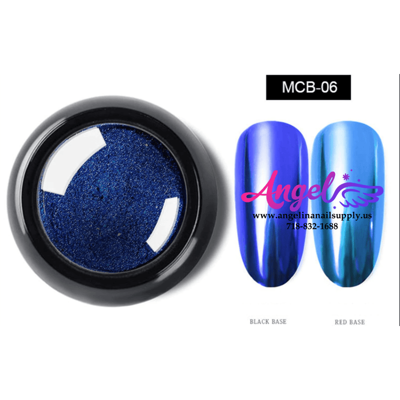 Chrome Mirror Powder Pigment MCB 12 Colors Pack - Angelina Nail Supply NYC