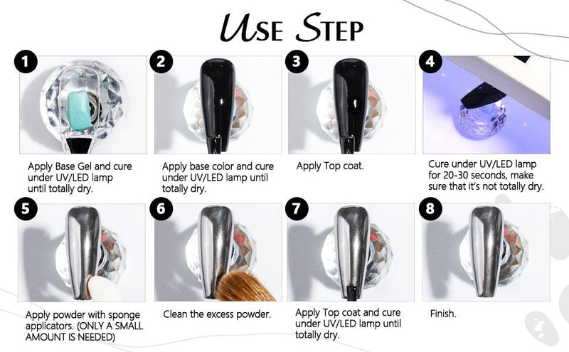 Chrome Mirror Powder Pigment MCB05 - Angelina Nail Supply NYC