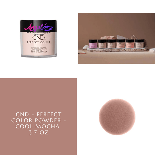 CND - Perfect Color Powder - Cool Mocha 3.7 oz - Angelina Nail Supply NYC