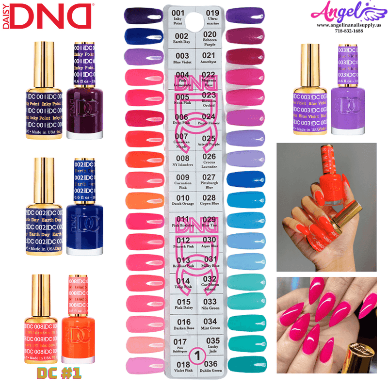DC1 Collection 1 (Full Set 36 Colors 1 - 36) - Angelina Nail Supply NYC