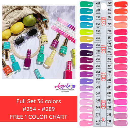 DC8 Summer 2021 Collection (Full Set 36 colors #254 - #289) - Angelina Nail Supply NYC