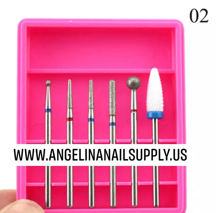 Diamond Nail Drill Bit Set (box) - Angelina Nail Supply NYC