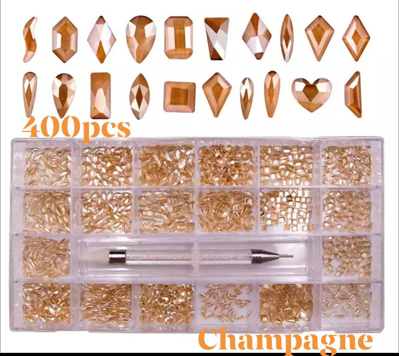 Diamond - Rhinestone Box set 400pcs - Angelina Nail Supply NYC