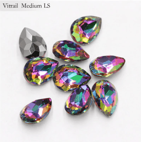 Diamond - Rhinestone | Single - Tear Drop | 6mm x 8mm - Angelina Nail Supply NYC