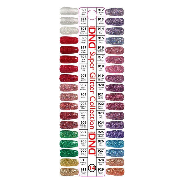 DND Super Glitter DND14 Color Swatch Only - Angelina Nail Supply NYC