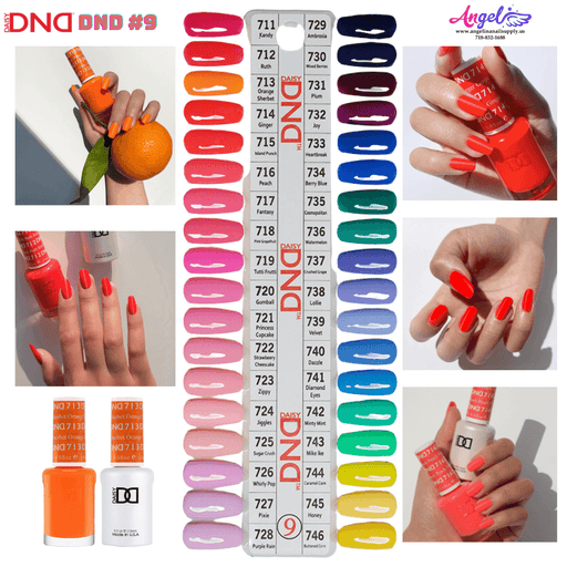 DND9 Collection #9 (Full Set 36 Colors #711 - #746) - Angelina Nail Supply NYC