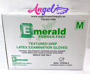 Emerald Latex Glove - Powder Free(Medium - Case/10 boxes) - Angelina Nail Supply NYC