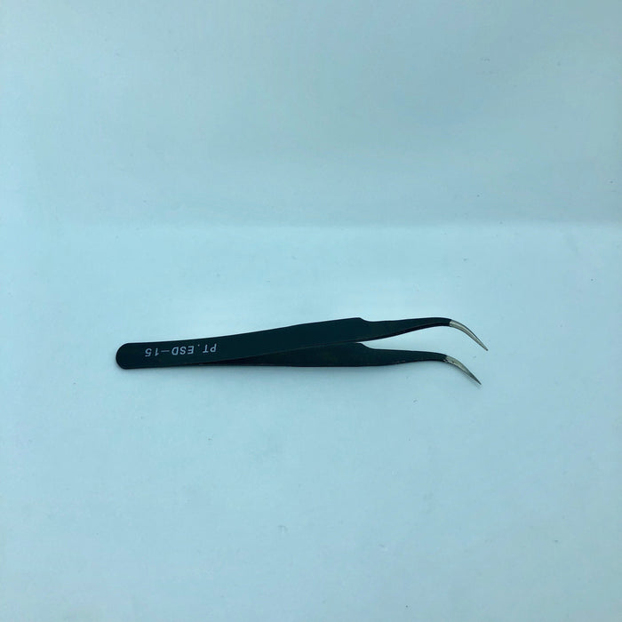 Eyelash Tweezer Curve (black) - Angelina Nail Supply NYC