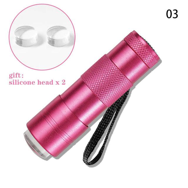 Flashlight LED UV with 3pcs Jelly Silicone Head - Angelina Nail Supply NYC