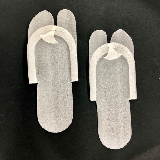 Foam Slipper - White (pack/12 pairs) - Angelina Nail Supply NYC