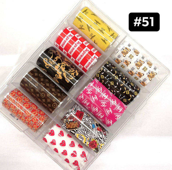 Foil Paper Box (10 designs/box) - Angelina Nail Supply NYC