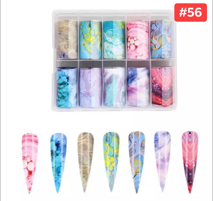 Foil Paper Box (10 designs/box) - Angelina Nail Supply NYC