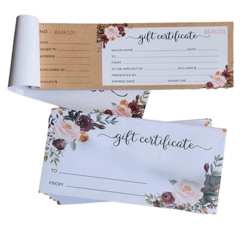 GIFT CERTIFICATE BOOK & ENVELOPE - Angelina Nail Supply NYC