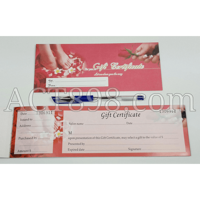 GIFT CERTIFICATE BOOK & ENVELOPE - Angelina Nail Supply NYC