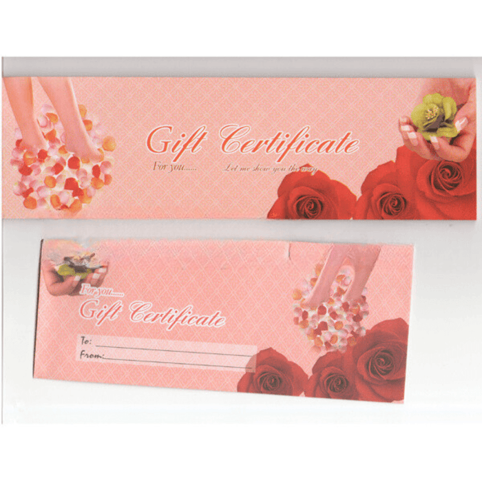 GIFT CERTIFICATE BOOK & ENVELOPE - Angelina Nail Supply NYC