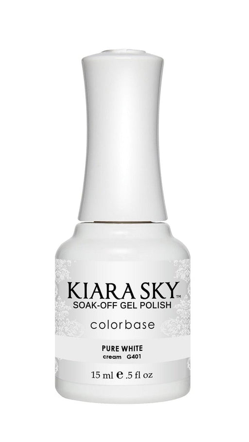 Kiara Sky Gel Color 401 Pure White - Angelina Nail Supply NYC