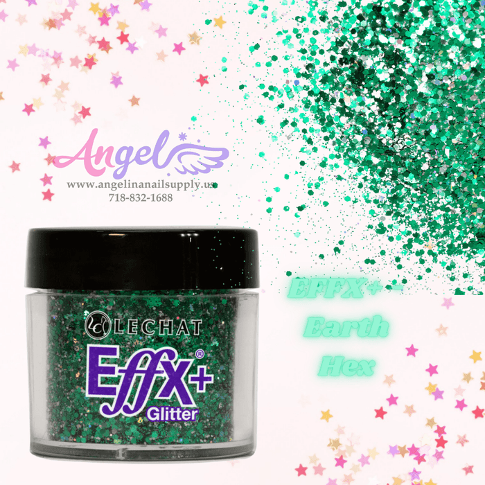 Lechat Glitter EFFX+-33 Earth Hex - Angelina Nail Supply NYC