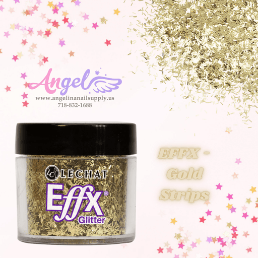 Lechat Glitter EFFX-49 Gold Strips - Angelina Nail Supply NYC