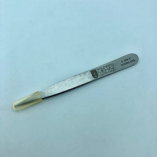 Mehaz Tweezer (silver) # 094-4" Stainless - point - Angelina Nail Supply NYC