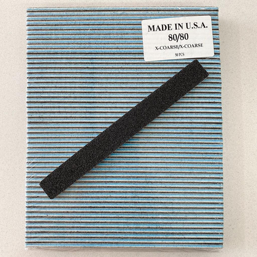 Nail File - 80/80 Blue Square-end Box/40bags - Angelina Nail Supply NYC