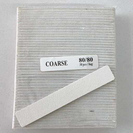 Nail File - 80/80 White Jumbo VN Box/30bags - Angelina Nail Supply NYC