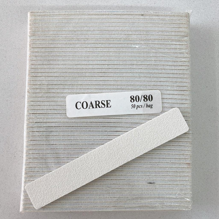 Nail File - 80/80 White Jumbo VN Box/30bags - Angelina Nail Supply NYC