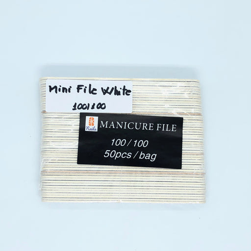 Nail File - Mini File White 100/100 - Angelina Nail Supply NYC
