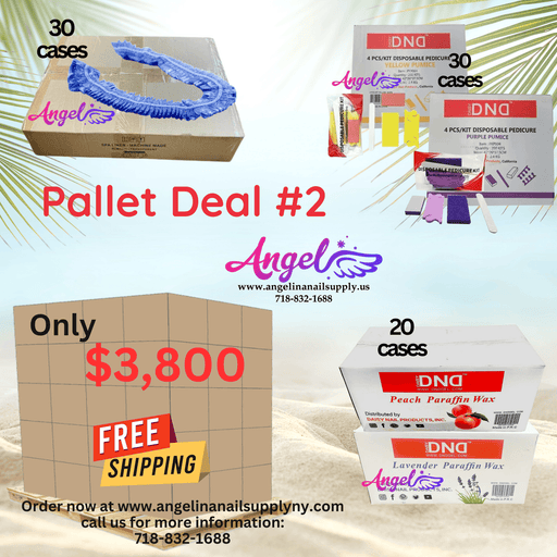 Pallet Deal #2 Angel Mix Products: Blue Liner, Pedicure Kit, Paraffin Wax - Angelina Nail Supply NYC