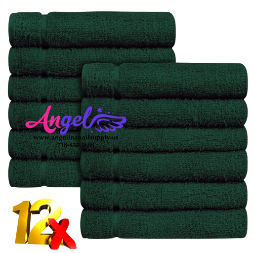 Pedicure Towel - Green (Box of 144) - Angelina Nail Supply NYC