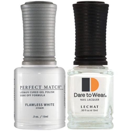 Perfect Match Gel Duo PMS 007 FLAWLESS WHITE - Angelina Nail Supply NYC
