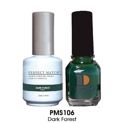 Perfect Match Gel Duo PMS 106 DARK FOREST - Angelina Nail Supply NYC