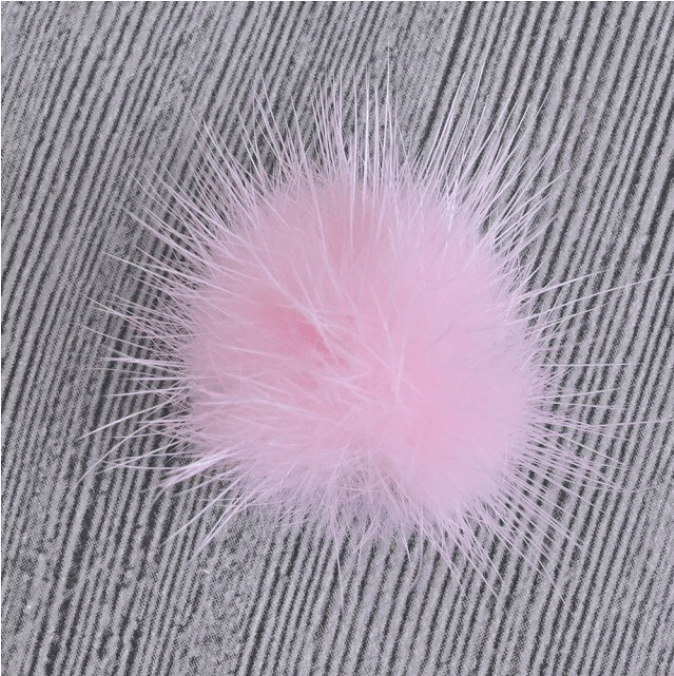 Pom Pom Fluffy Fur Balls Detachable Magnetic Nail Design (1pair) - Angelina Nail Supply NYC