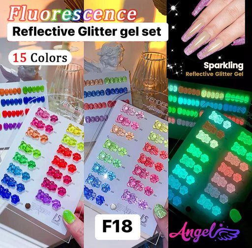 Reflective Glitter Gel Set - Angelina Nail Supply NYC