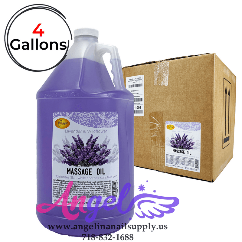 Spa Redi Massage Oil Lavender (Box/4gal) - Angelina Nail Supply NYC