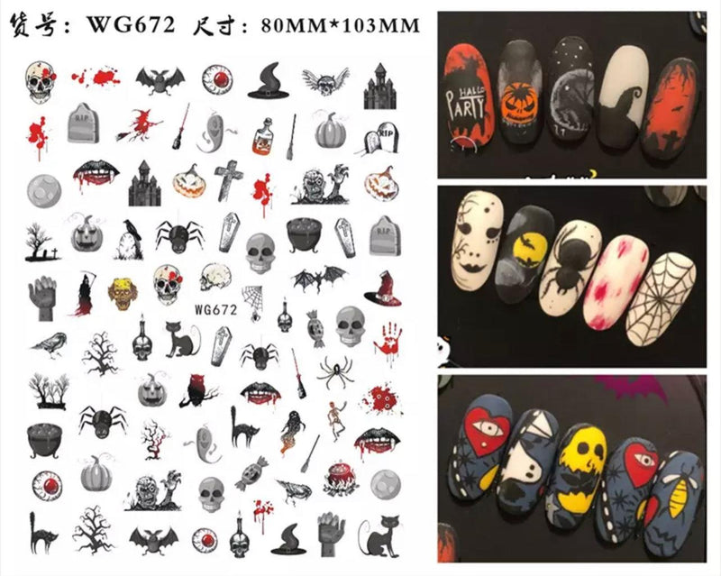 Sticker Halloween - Angelina Nail Supply NYC