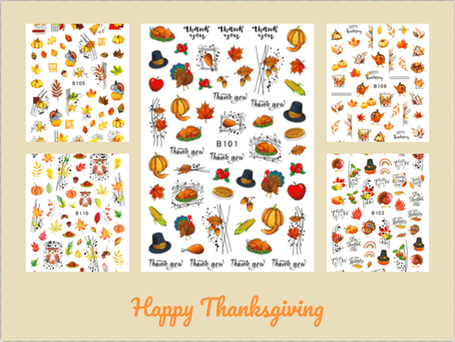 Sticker Thanksgiving - Angelina Nail Supply NYC