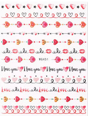 Sticker Valentine & Heart - Angelina Nail Supply NYC