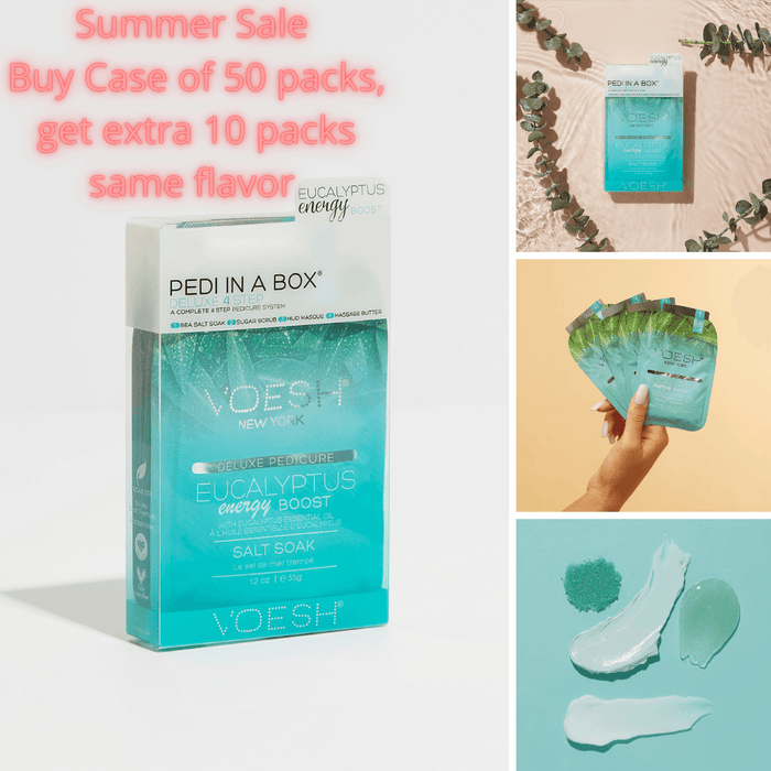VOESH Eucalyptus Energy Boost (Case of 50 packs + get extra 10 packs FREE same flavor) - Angelina Nail Supply NYC