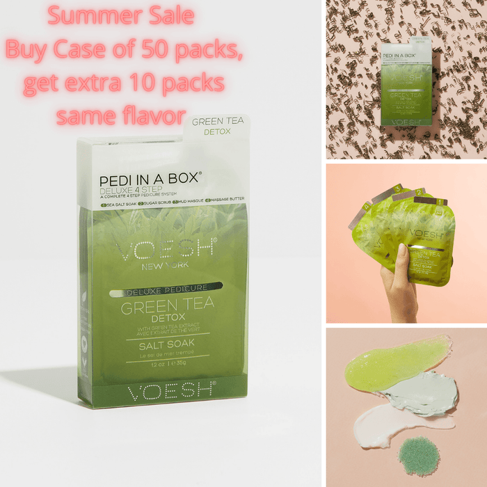 VOESH Green Tea Detox (Case of 50 packs + get extra 10 packs FREE same flavor) - Angelina Nail Supply NYC