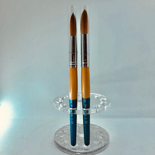 Wood 2 colors Brush | Acrylic Brush - Angelina Nail Supply NYC
